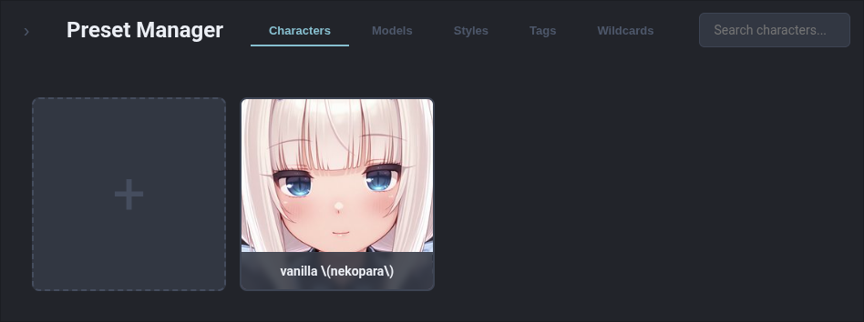 Preset Manager